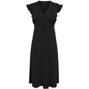 ONLY Onlmay Life S/L Wrap Midi Dress Jrs S Black S ONLY Onlmay Life S/L Wrap Midi Dress Jrs S Black S