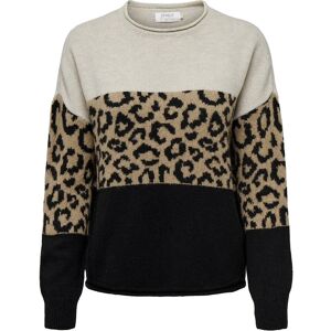 ONLY Onljade Animal Ls O-Neck Noos Knt XS Beige XS ONLY Onljade Animal Ls O-Neck Noos Knt XS Beige XS