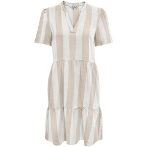 ONLY Onltiri-Caro S/S V-Neck Lin Dress Cc Pnt XS Beige XS ONLY Onltiri-Caro S/S V-Neck Lin Dress Cc Pnt XS Beige XS