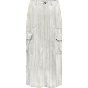 ONLY Onlmalfy-Caro Linen Long Skirt Pnt XS White XS ONLY Onlmalfy-Caro Linen Long Skirt Pnt XS White XS