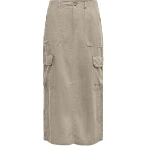 ONLY Onlmalfy-Caro Linen Long Skirt Pnt XS Beige XS ONLY Onlmalfy-Caro Linen Long Skirt Pnt XS Beige XS