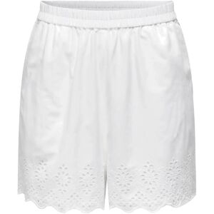 ONLY Onllou Life Emb Loose Shorts Ptm XS White XS ONLY Onllou Life Emb Loose Shorts Ptm XS White XS
