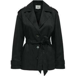 ONLY Onlline Short Trenchcoat Otw S Black S ONLY Onlline Short Trenchcoat Otw S Black S