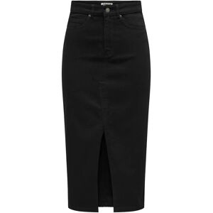 ONLY Onlsiri Front Slit Skirt Dnm Gua Noos M Black M ONLY Onlsiri Front Slit Skirt Dnm Gua Noos M Black M