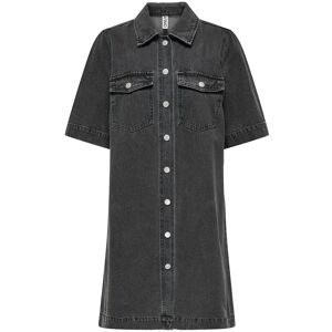 ONLY Onlbelle S/S Button Dress Dnm Gua Noos XS Black XS ONLY Onlbelle S/S Button Dress Dnm Gua Noos XS Black XS