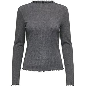 ONLY Onlemma Life Ls Glitter Top Jrs Noos L Grey L ONLY Onlemma Life Ls Glitter Top Jrs Noos L Grey L