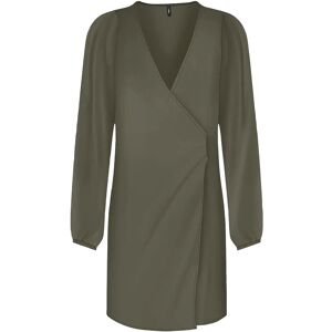 ONLY Onlalma Life Vis L/S Gina Dress Solid S Green S ONLY Onlalma Life Vis L/S Gina Dress Solid S Green S