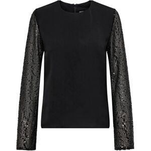 ONLY Onlthalia Life Ls Sequins Mix Top Wvn XS Black XS ONLY Onlthalia Life Ls Sequins Mix Top Wvn XS Black XS