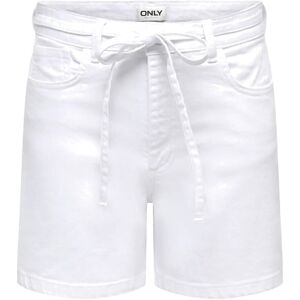 ONLY Onlgianna Mw Belted Shorts Azg Dnm Noos M White M ONLY Onlgianna Mw Belted Shorts Azg Dnm Noos M White M