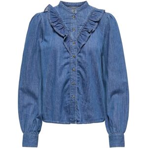 ONLY Onldasha-Sevigny L/S Frill Shirt Dnm Akm XS Blue XS ONLY Onldasha-Sevigny L/S Frill Shirt Dnm Akm XS Blue XS