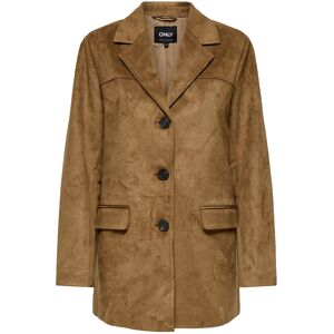 ONLY Onltulip Faux Suede Blazer Coat Otw XS Brown XS ONLY Onltulip Faux Suede Blazer Coat Otw XS Brown XS