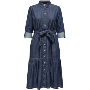 ONLY Onlsevigny Frill 3/4 Sl Long Dress Dnm S Blue S ONLY Onlsevigny Frill 3/4 Sl Long Dress Dnm S Blue S