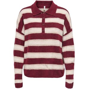 ONLY Onltalio Ls Polo Neck Bf Knt M Red M ONLY Onltalio Ls Polo Neck Bf Knt M Red M