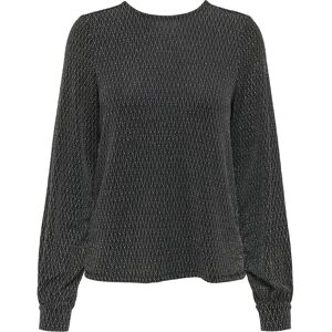 ONLY Onlcarol L/S Glitter Bow Top Box Jrs XS Black XS ONLY Onlcarol L/S Glitter Bow Top Box Jrs XS Black XS