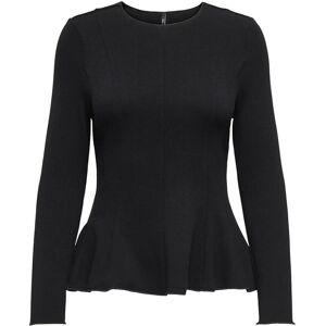 ONLY Onlkenya L/S Peplum Top Jrs XS Black XS ONLY Onlkenya L/S Peplum Top Jrs XS Black XS