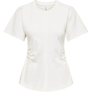 ONLY Onlmarie S/S Ruching Top Jrs Noos XS White XS ONLY Onlmarie S/S Ruching Top Jrs Noos XS White XS