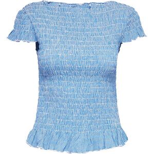 ONLY Onlcelle Cap Smock Boatneck Top Jrs XL Blue XL ONLY Onlcelle Cap Smock Boatneck Top Jrs XL Blue XL