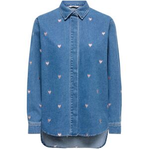ONLY Onlvera Ls Heart Dnm Shirt Gua XS Blue XS ONLY Onlvera Ls Heart Dnm Shirt Gua XS Blue XS