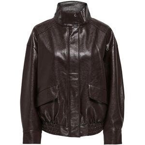 ONLY Onljulia Faux Leather Ovz. Bomber Otw M Brown M ONLY Onljulia Faux Leather Ovz. Bomber Otw M Brown M