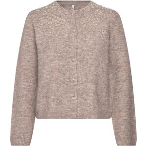 ONLY Onlmiggie Ls O-Neck Pearl Cardiga Ex Knt XL Beige XL ONLY Onlmiggie Ls O-Neck Pearl Cardiga Ex Knt XL Beige XL