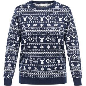 ONLY Carmakoma Carxmas Winter Ls O-Neck Knt 50-52 Navy 50-52 ONLY Carmakoma Carxmas Winter Ls O-Neck Knt 50-52 Navy 50-52