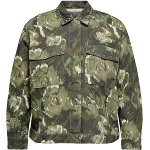 ONLY Carmakoma Carcava Aop Jacket Otw 46-48 Khaki 46-48 ONLY Carmakoma Carcava Aop Jacket Otw 46-48 Khaki 46-48