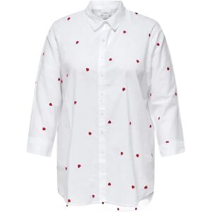 ONLY Carmakoma Carnew Lina Grace Ls Emb Shirt Wvn Noos 44 White 44 ONLY Carmakoma Carnew Lina Grace Ls Emb Shirt Wvn Noos 44 White 44