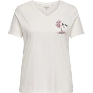 ONLY Carmakoma Carbea Ss V-Neck Tee Jrs 46-48 Cream 46-48 ONLY Carmakoma Carbea Ss V-Neck Tee Jrs 46-48 Cream 46-48