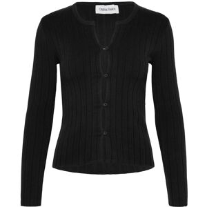 Organic Basics Soft Knit Rib Cardigan XXS Black XXS Organic Basics Soft Knit Rib Cardigan XXS Black XXS