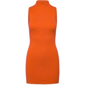 Organic Basics Soft Knit Rib Mock Neck Dress XXS Orange XXS Organic Basics Soft Knit Rib Mock Neck Dress XXS Orange XXS