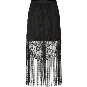 Pieces Pcclair Hw Ankle Lace Tassels Skirt Kca M Black M Pieces Pcclair Hw Ankle Lace Tassels Skirt Kca M Black M