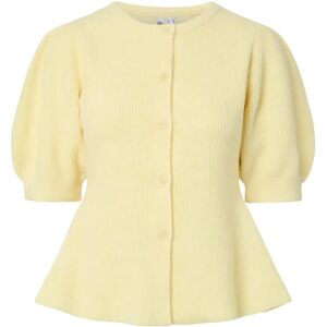 Pieces Pcsilly Ss Puff Knit Cardigan Noos Bc M Yellow M Pieces Pcsilly Ss Puff Knit Cardigan Noos Bc M Yellow M