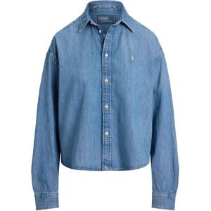 Polo Ralph Lauren Cropped Boxy Denim Shirt L Blue L Polo Ralph Lauren Cropped Boxy Denim Shirt L Blue L