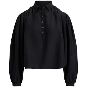 Polo Ralph Lauren Pleated Cotton-Silk Shirt XS Black XS Polo Ralph Lauren Pleated Cotton-Silk Shirt XS Black XS