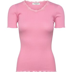 Rosemunde Rwbeatha Silk Ss Lace T-Shirt S Pink S Rosemunde Rwbeatha Silk Ss Lace T-Shirt S Pink S