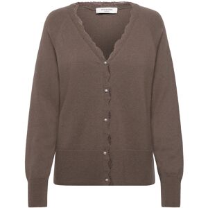 Rosemunde Rwlaica Cashmere Ls V-Neck Lace Car XS Brown XS Rosemunde Rwlaica Cashmere Ls V-Neck Lace Car XS Brown XS