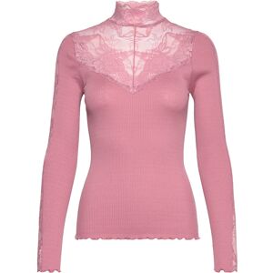Rosemunde Rwbeatha Silk Ls Lace T-Neck T-Shir L Pink L Rosemunde Rwbeatha Silk Ls Lace T-Neck T-Shir L Pink L