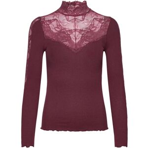 Rosemunde Rwbeatha Silk Ls Lace T-Neck T-Shir S Burgundy S Rosemunde Rwbeatha Silk Ls Lace T-Neck T-Shir S Burgundy S