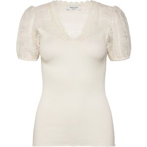 Rosemunde Rwbeatha Silk Ss Full Lace V- Neck S Cream S Rosemunde Rwbeatha Silk Ss Full Lace V- Neck S Cream S