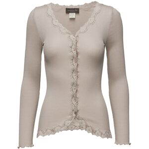 Rosemunde Rwbabette Silk Ls V-Neck Lace Cardi XL Cream XL Rosemunde Rwbabette Silk Ls V-Neck Lace Cardi XL Cream XL