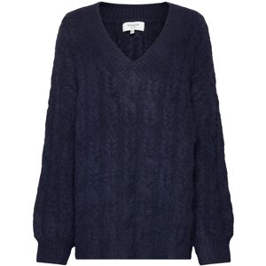 Rosemunde Cable Knit V-Neck S/M Navy S/M Rosemunde Cable Knit V-Neck S/M Navy S/M