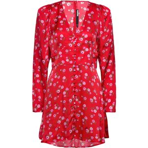 ROTATE Printed V-Neck Mini Dress 34 Red 34 ROTATE Printed V-Neck Mini Dress 34 Red 34