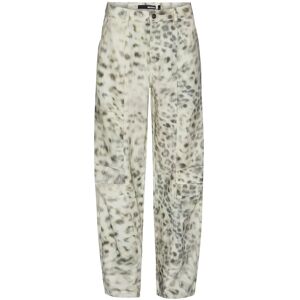 ROTATE Printed Denim Cargo Pants 36 Beige 36 ROTATE Printed Denim Cargo Pants 36 Beige 36