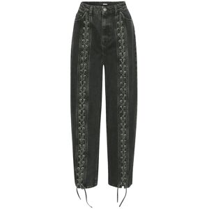 ROTATE Laced Wide Leg Jeans 29 Black 29 ROTATE Laced Wide Leg Jeans 29 Black 29