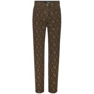 ROTATE Printed Straight Jeans 27 Brown 27 ROTATE Printed Straight Jeans 27 Brown 27