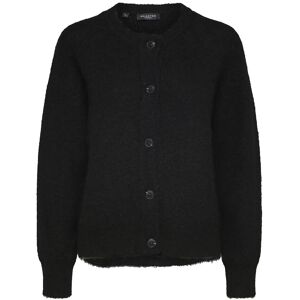 Selected Slwlulu Ls Knit Short Cardigan Noos S Black S Selected Slwlulu Ls Knit Short Cardigan Noos S Black S