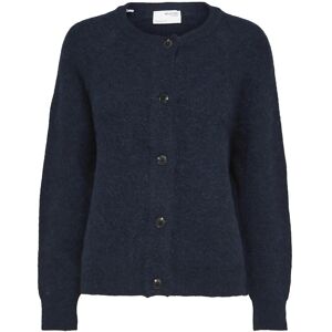 Selected Slwlulu Ls Knit Short Cardigan Noos L Navy L Selected Slwlulu Ls Knit Short Cardigan Noos L Navy L