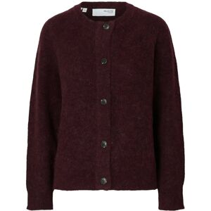 Selected Slwlulu Ls Knit Short Cardigan Noos L Burgundy L Selected Slwlulu Ls Knit Short Cardigan Noos L Burgundy L