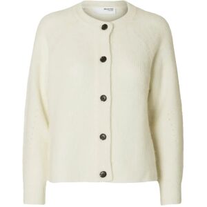 Selected Slwlulu Ls Knit Short Cardigan Noos L White L Selected Slwlulu Ls Knit Short Cardigan Noos L White L