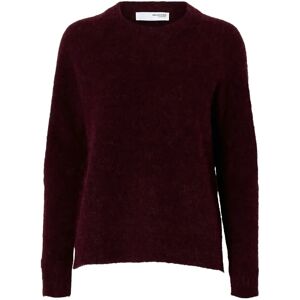 Selected Slwlulu Ls Knit O-Neck Noos L Burgundy L Selected Slwlulu Ls Knit O-Neck Noos L Burgundy L